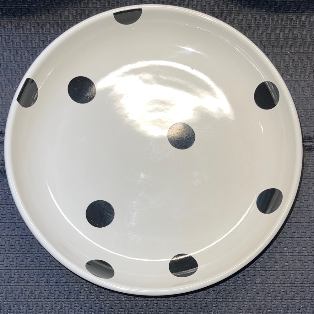 kate spade Salad Plate Black Deco Dot Spaghetti bowl Lenox Polka Replacement